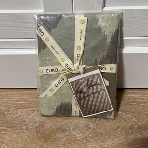 New West Elm Sahara Ikat Printed Cotton‎ Euro 1-Sham 26" x 26" Neutral